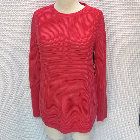 Max Studio Pink XL Crew Knit Sweater with Buttons down Back. NWT. BEAUTIFUL - Picture 1 of 7